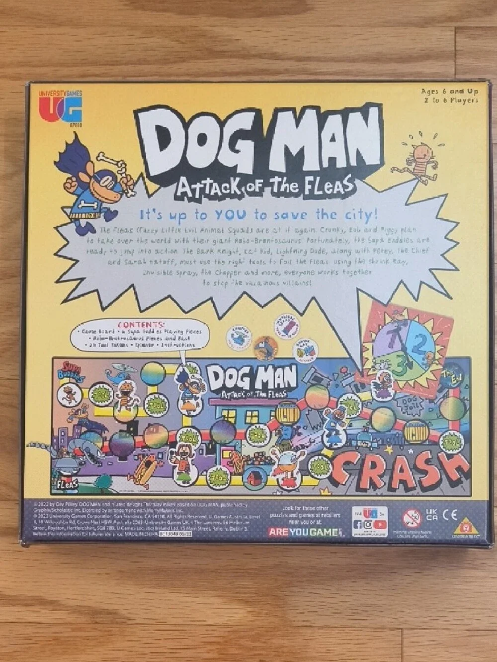 Dogman Attack of the Fleas Board Game University Games Ages 6+ EUC